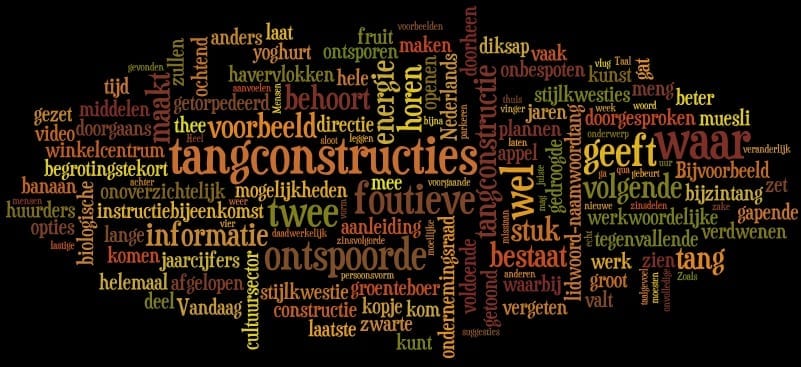Stijlkwesties: ontspoorde zinnen en tangconstructies