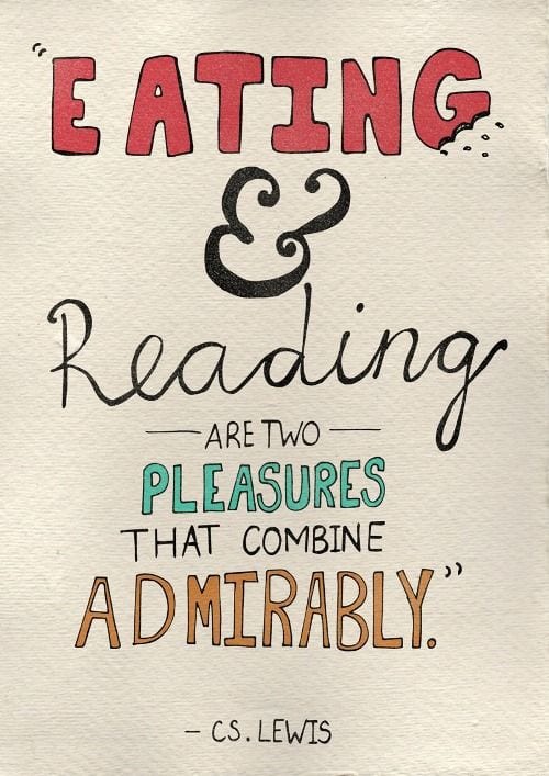 Eten en lezen gaat prima samen