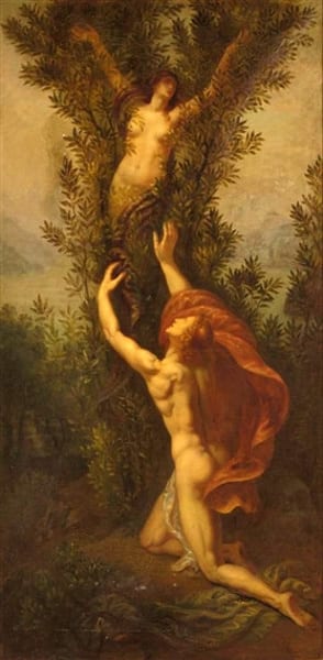 Apollo en Daphne die een laurierboom wordt