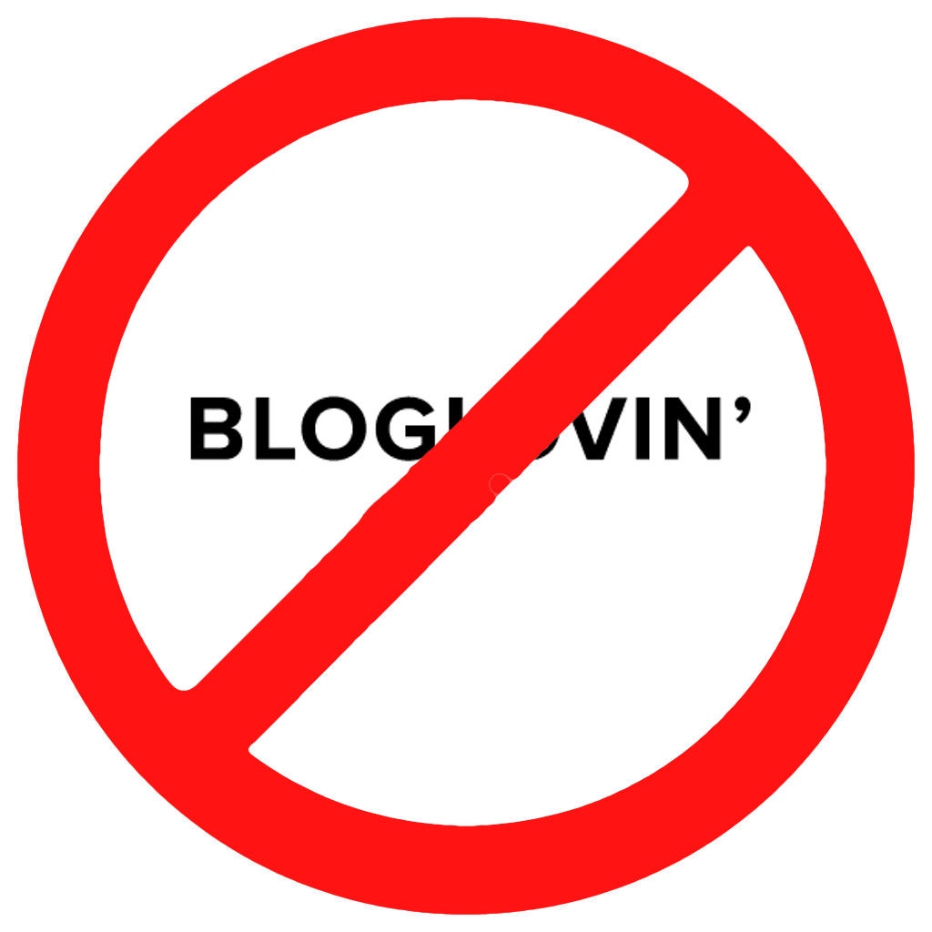 Bloglovin' verbodsbord