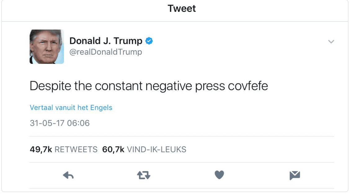 Trump tweet covfefe