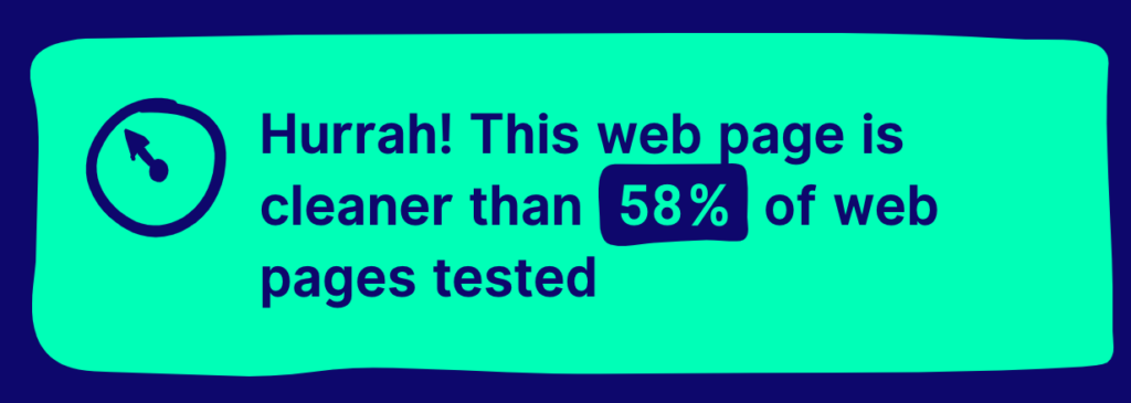 Deze website is 58% schoner dan andere websites door de code te minimaliseren